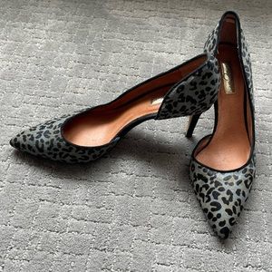 Halogen grey leopard print heels